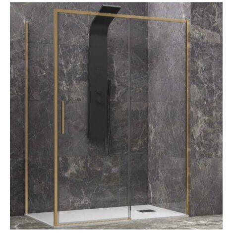 Cabine de douche LEA 400 100x70 x200 cm profilé doré