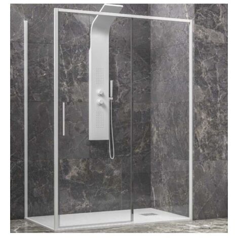Cabine de douche LEA 400 100x75 x200 cm profilé blanc