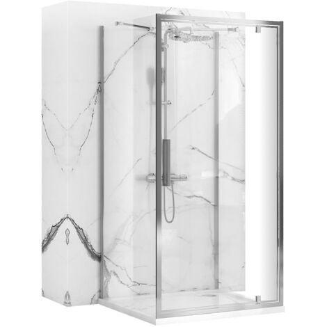 CABINE DE DOUCHE MURALE REA RAPID SWING 120X90 CHROME