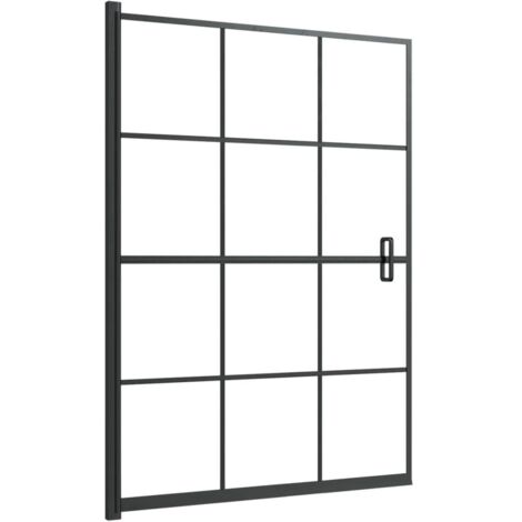 Cabine de douche paroi de baignoire paroi de douche cabine de baignoire accessoire de salle de bain maison intérieur ESG 100 x 140 cm noir