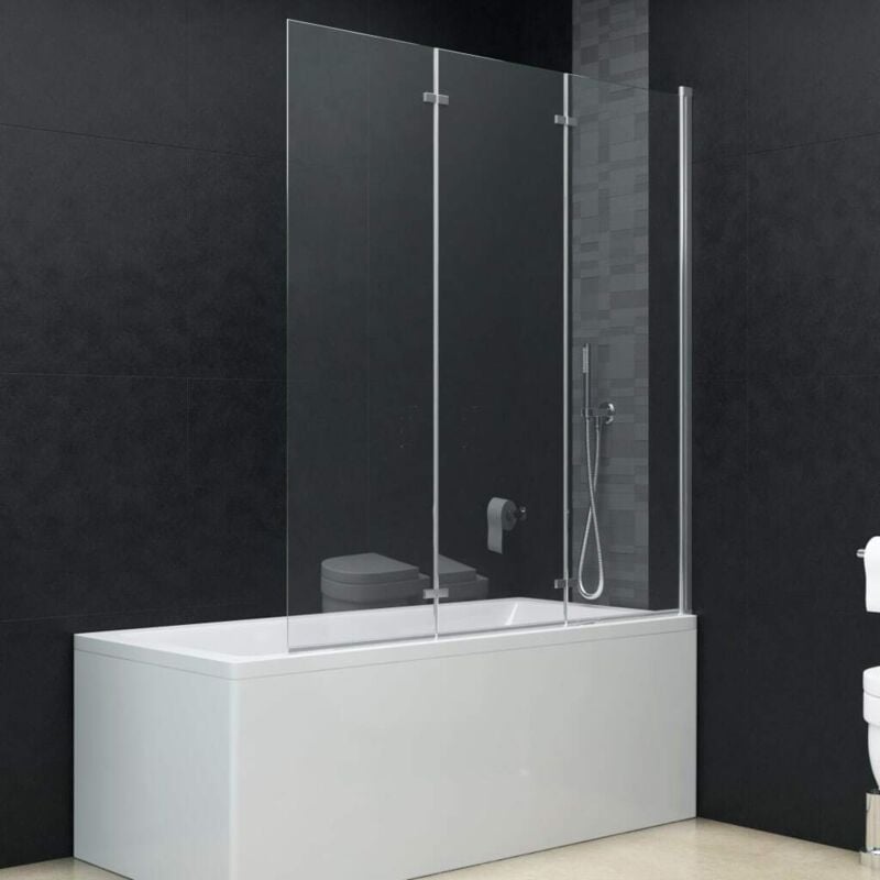 Cabine de douche pliable 3 panneaux ESG 130x138 cm vidaXL