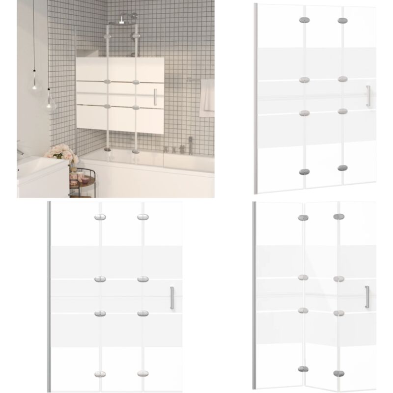 Vidaxl - Cabine de douche pliable esg 100x140 cm Blanc - cabine de douche pliable - cabines de douche pliables - Home & Living