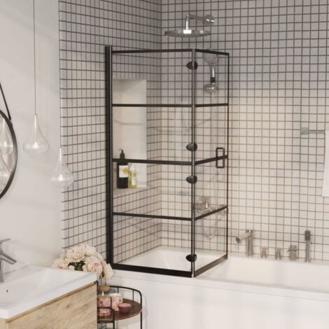 Cabine de douche pliable ESG 120x140 cm Noir CFW61837