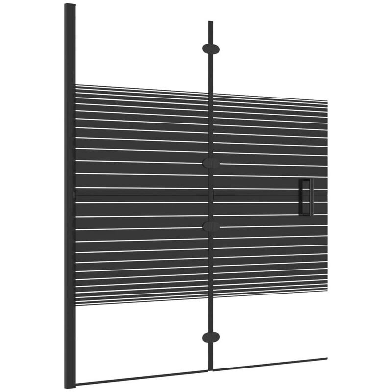 Helloshop26 - Cabine de douche pliable esg salle de bain 120 x 140 cm noir