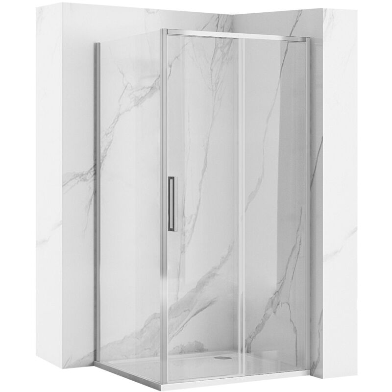 Cabine de douche rapid slide chrome 100x90