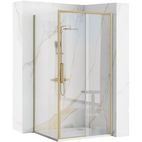CABINE DE DOUCHE RAPID SLIDE GOLD BRUSH 130x90