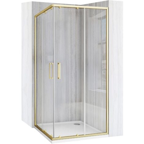 CABINE DE DOUCHE REA CITY 80x80 GOLD BRUSH