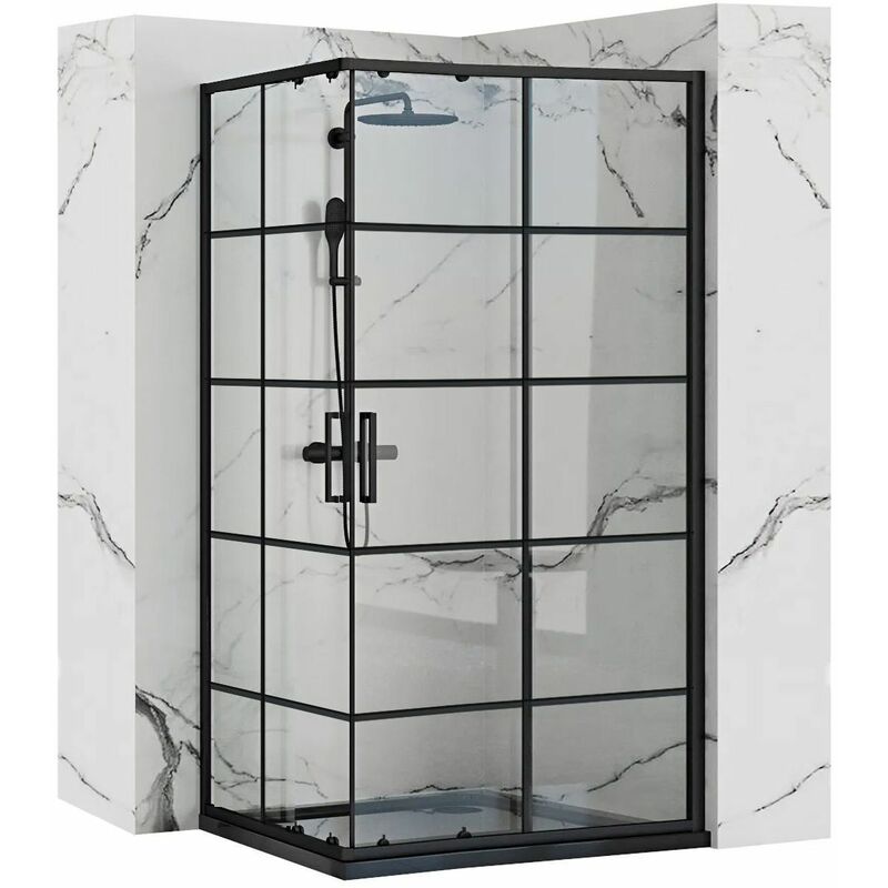 Cabine de douche REA concept black 80x100
