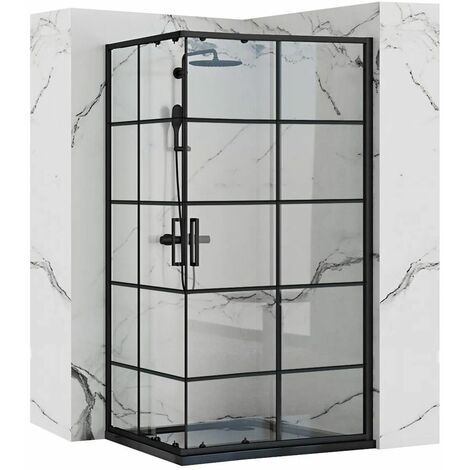 CABINE DE DOUCHE REA CONCEPT BLACK 80x100