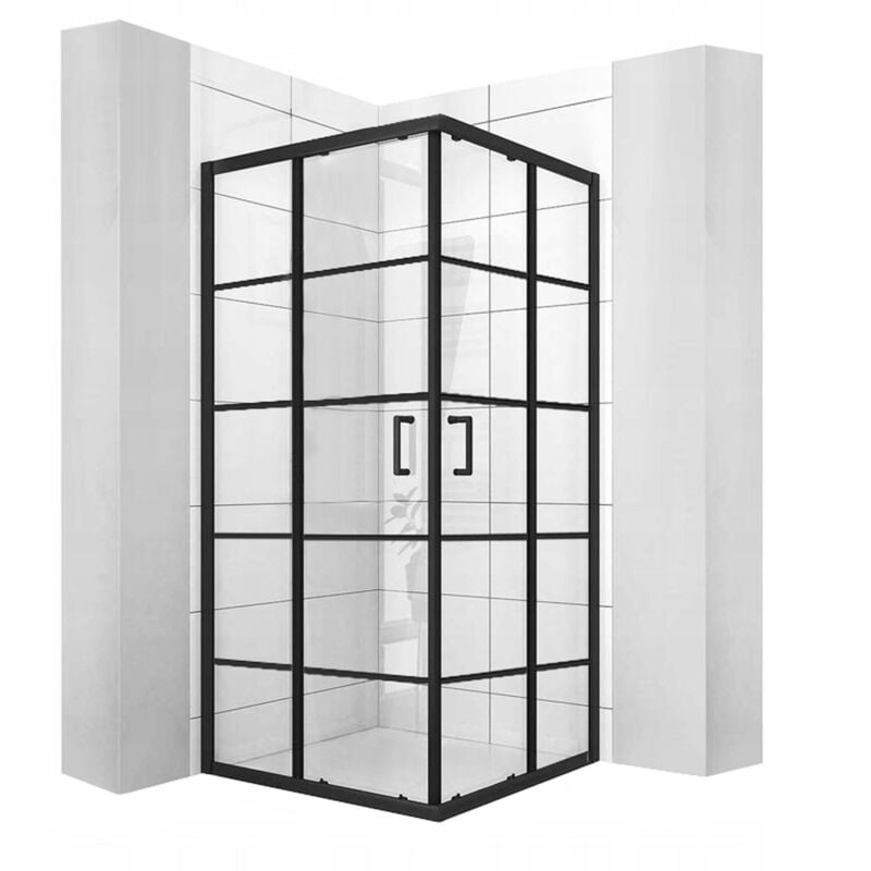 Cabine de douche REA delta 90X90 black