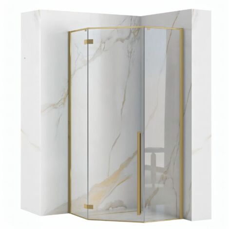 CABINE DE DOUCHE REA DIAMOND 100X100 BRUSH GOLD