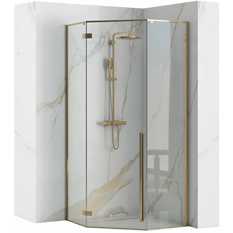 Cabine de douche REA diamond gold 100x100
