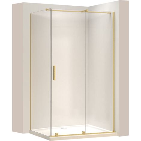 CABINE DE DOUCHE REA MONTANA BRUSHED GOLD 110X80