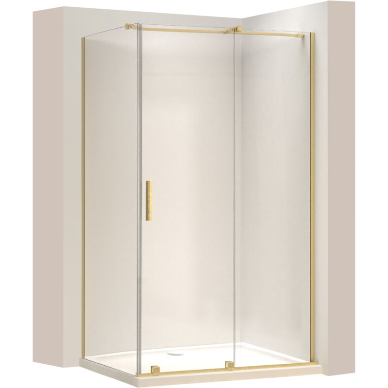 Cabine de douche REA montana brushed gold 130X90