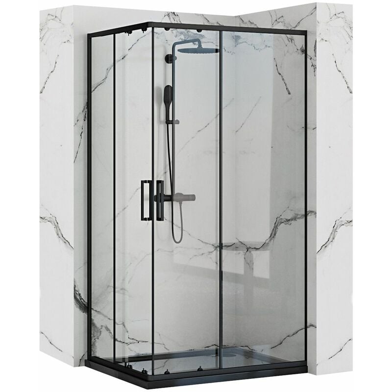 Cabine de douche REA punto black 80x100