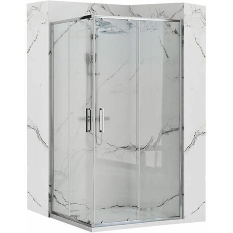 CABINE DE DOUCHE REA PUNTO CHROME 80x100