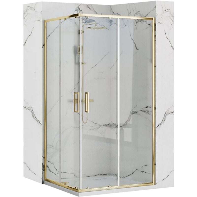 Cabine de douche REA punto gold 80x100