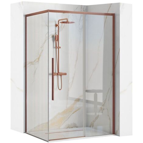 CABINE DE DOUCHE REA SOLAR 80X100 BRUSH COPPER
