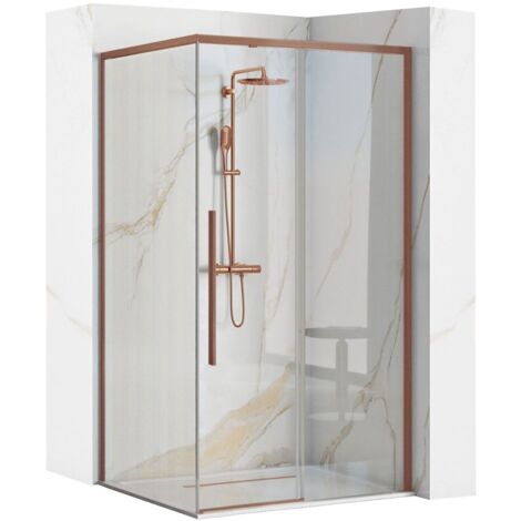 CABINE DE DOUCHE REA SOLAR 90X90 BRUSH COPPER