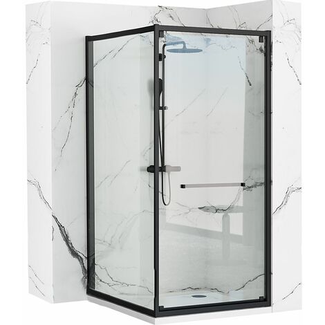 CABINE DE DOUCHE REA SPACE IN BLACK 80x100