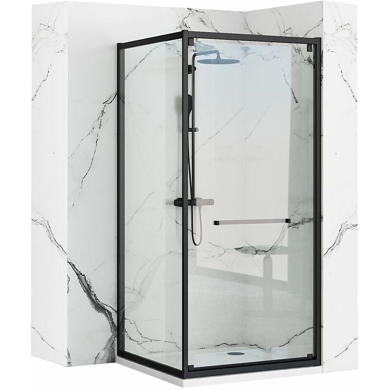 Cabine de douche REA space in black 90x90