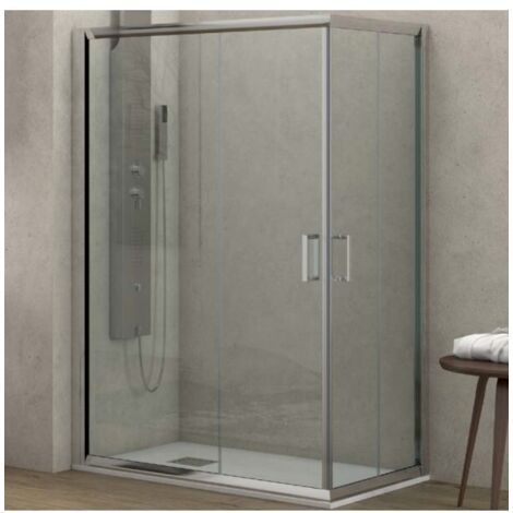 Cabine de douche rectangulaire NEW FLORA 100 90x100 H.180 cm