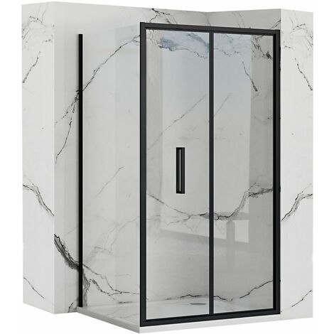 CABINE DE DOUCHE RECTANGULAIRE RAPID FOLD BLACK 100x80