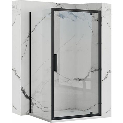 CABINE DE DOUCHE RECTANGULAIRE RAPID SWING BLACK 90x90