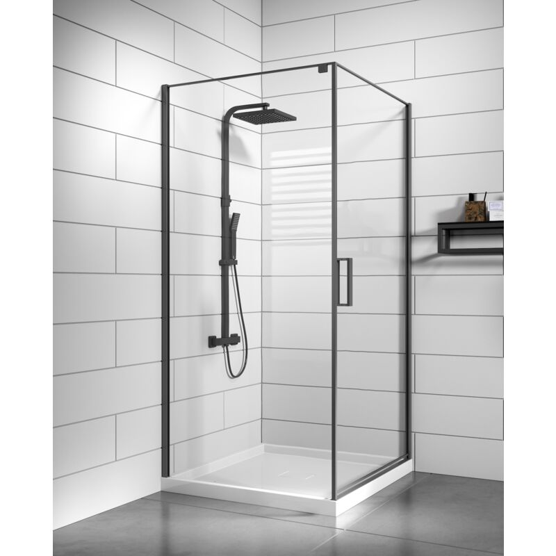 Badplaats - Cabine de Douche Salle de Bain Alava 80 x 80 x 190 cm - Gris - c