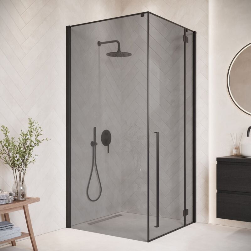 Badplaats - Cabine de Douche Vancouver - 90 x 90 x 190 cm Noir