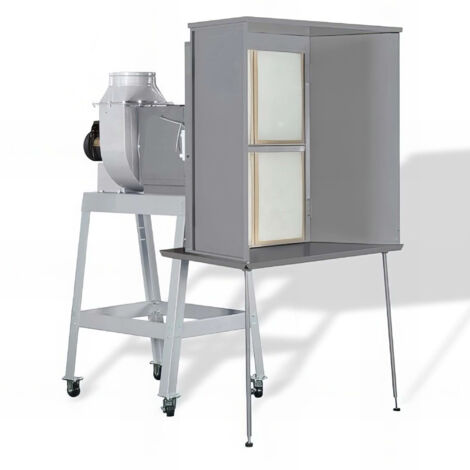Cabine de finition 3840 m3/H – Moteur 1500 W 230 V – Filtration haute capacité pour vernissage sans poussière – Encombrement réduit – Holzprofi