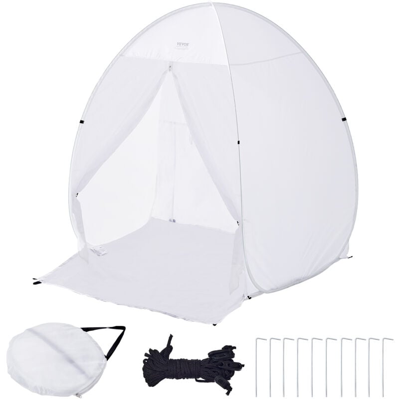 Cabine de peinture en aerosol VEVOR, 60 x 60 x 70 pouces, portable avec plancher, fenetre deaeration et sac, pliable pour projets de bricolage et