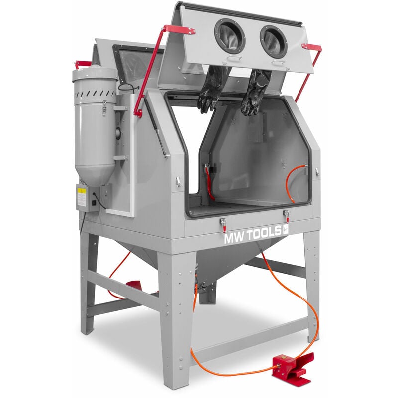 Mw Tools - Cabine de sablage professionnelle 1200 l double poste de travail avec aspiration CAT1200