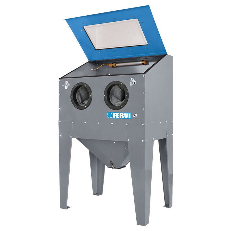 Fervi - cabine de sablage sableuse kit + pistole de sablage +gants 0575S