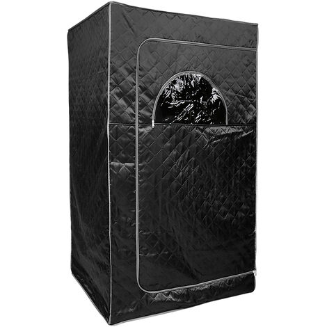 Cabine de siège sauna, Sauna à Vapeur , Home Sauna , sauna sauna, Intérieur Relax home spa Chambre pour une personne 100 x 80 x 170 cm noir