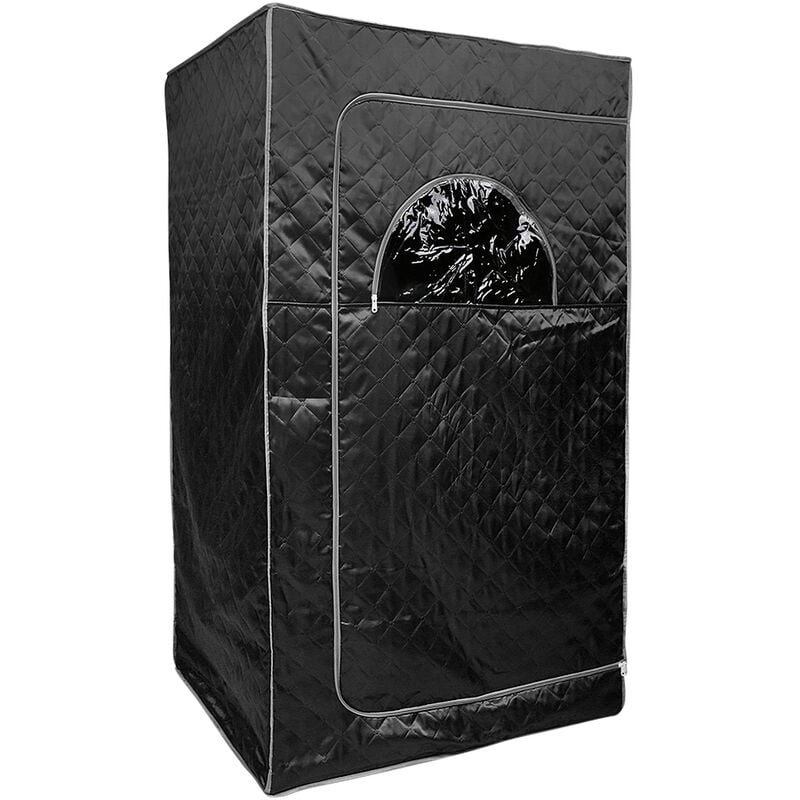 Cabine de siège sauna, Sauna à Vapeur , Home Sauna , sauna sauna, Intérieur Relax home spa Chambre pour une personne 100 x 80 x 170 cm noir