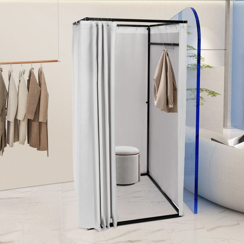 Cabine d'essayage pour magasin de vêtements, cabine d'essayage portable avec rideau occultant utilisée dans les centres commerciaux, protection