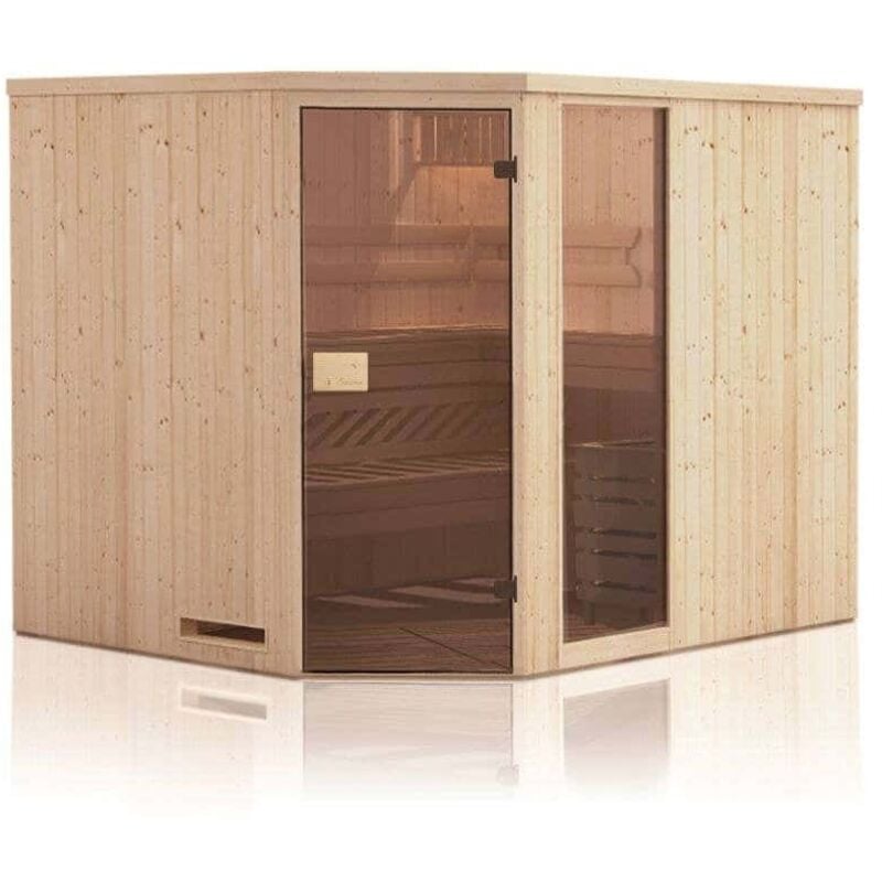 Cabine d'intérieur Épicéa pour les saunas Naturel , 68 mm Épaisseur de paroi 194 x cm