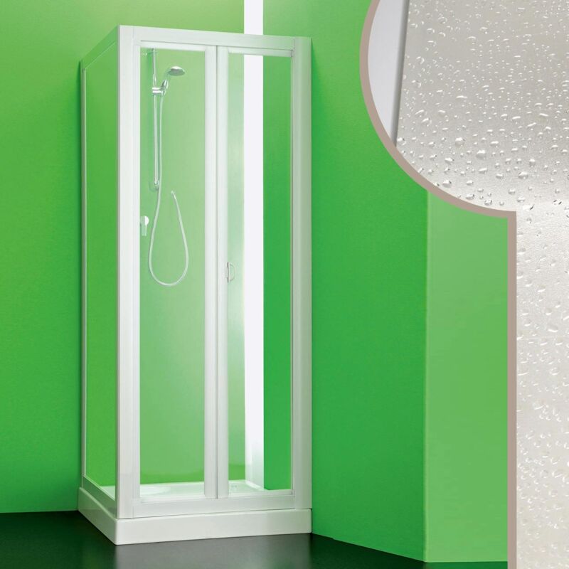 Idralite - Parois cabine de douche avec ouverture pliante en acrylique mod. Saturno h 190 cm 75X95 cm