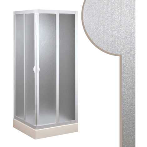Cabine douche 90x90CM en acrylique mod. Smart avec ouverture centrale