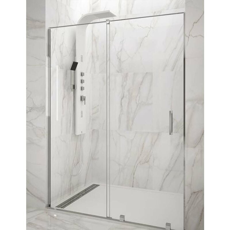 Cabine Paroi de douche avant Allstone hidra 1+1, sans profil inférieur ni supérieur 95-100 cm barre de stabilisation Parallèle