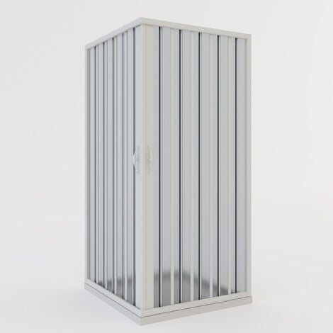 Porte pliante accordéon intérieur en pvc 88,5x214 cm mod. Luciana Vetro  couleur blanche verre opaque