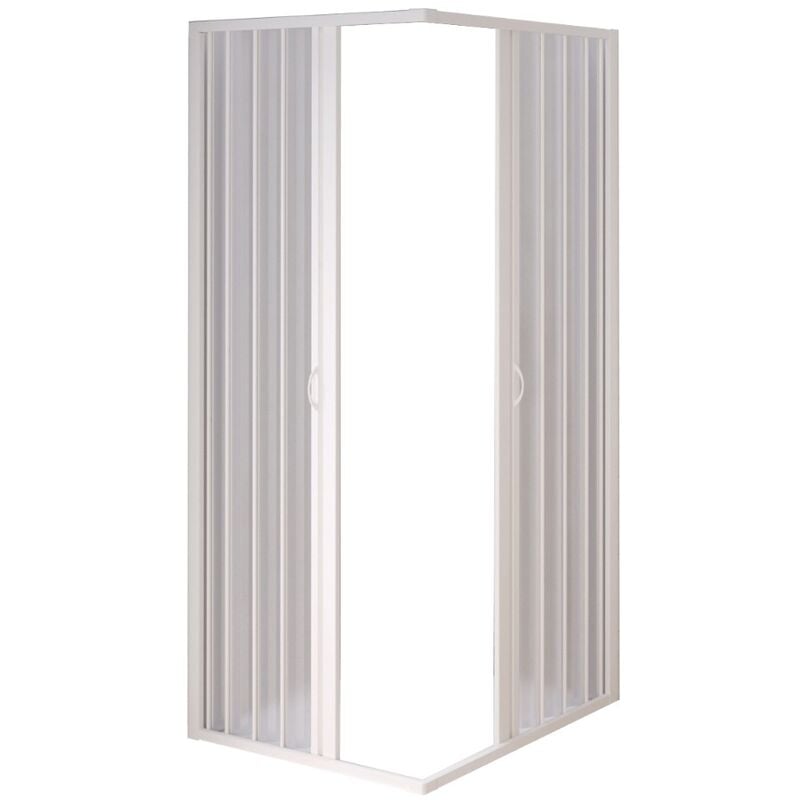 Forte - Cabine parois douche blanc 80x80 pvc accordéon h 185 mod. Nova Kit Box