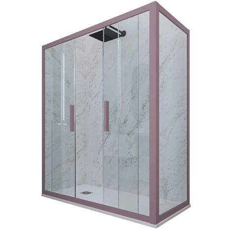 Cabine parois douche coulissante 80x150 Lavande Glam Duo