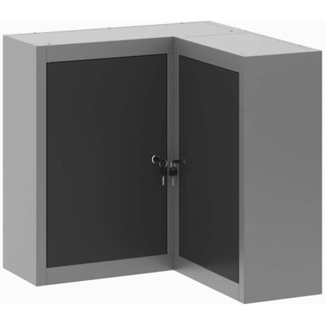 Cabinet à Outils avec étagère Noir et gris 55 x 55 x 55 cm CFW95026