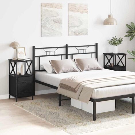 Cabinet de chevet 2 pcs-Lot de 2 Table de nuit-Table de chevet Chêne noir 34 x 35,5 x 70 cm
