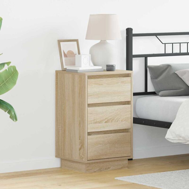 Cabinet de chevet avec tiroir Chêne sonoma 39 x 34,5 x 65 cm Vidaxl
