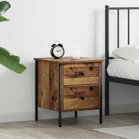 Cabinet de Chevet avec tiroir Bois ancien 40 x 42 x 50 cm vidaXL