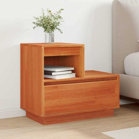 Cabinet de chevet avec tiroir Marron cire 60 x 34 x 51 cm vidaXL