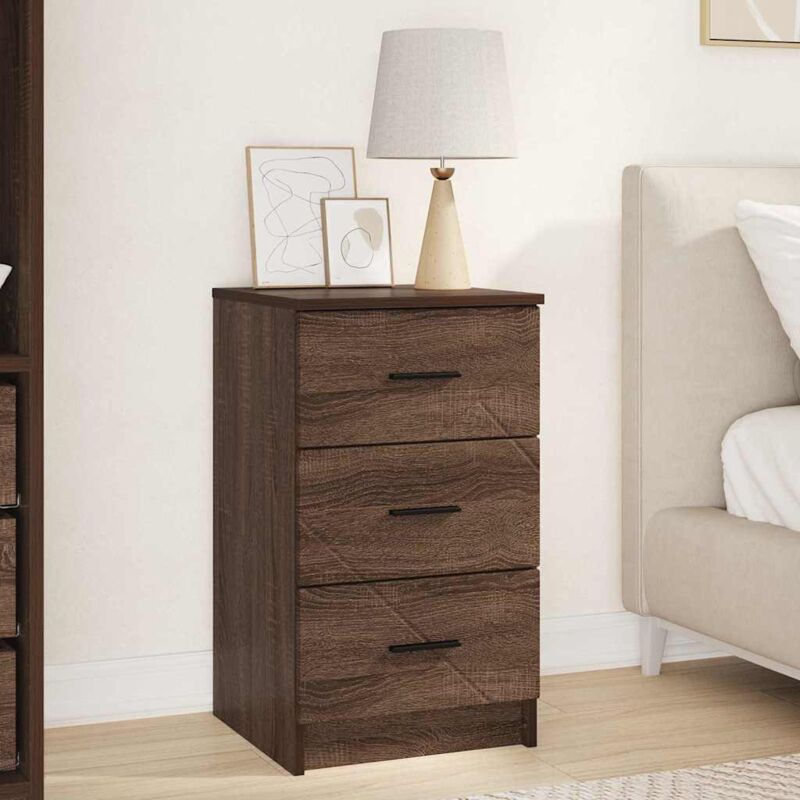 Cabinet de chevet avec tiroir Chêne marron 38 x 38 x 66 cm vidaXL